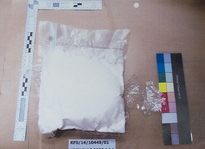Женщина пыталась провезти 1 кг кокаина в своем бюстгальтере (4 фото)