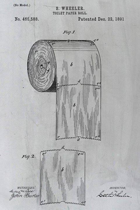 Оригинальный патент изобретателя отрывного рулона туалетной бумаги положил конец долгим спорам (3 фото)
