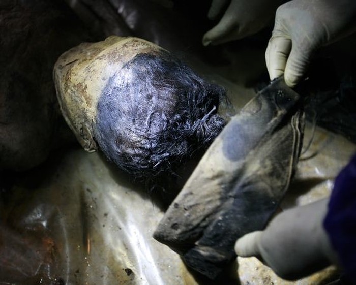 Китайские дорожники раскопали древнюю мумию (6 фото)