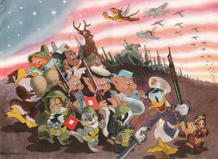 Герои мультфильмов во Второй Мировой войне (13 фото)