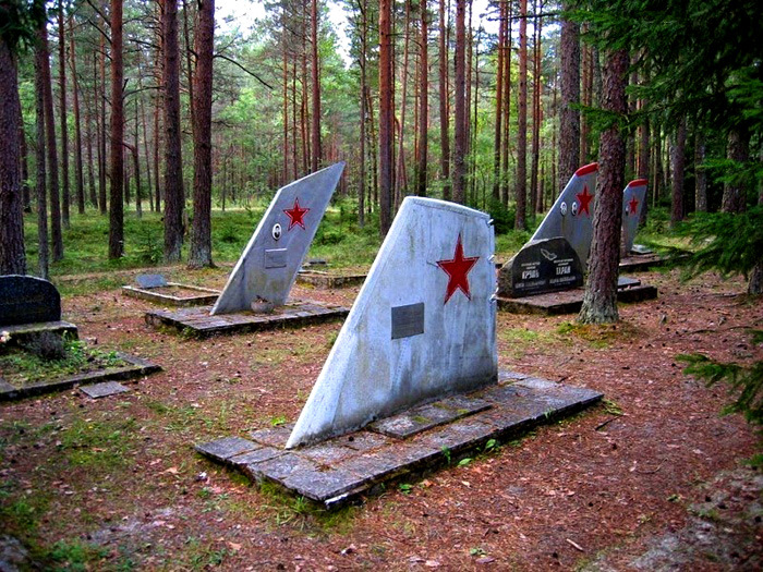 Уникальное кладбище советских военных летчиков в Эстонии (8 фото)