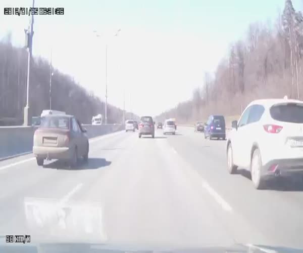 Массовая авария на МКАД