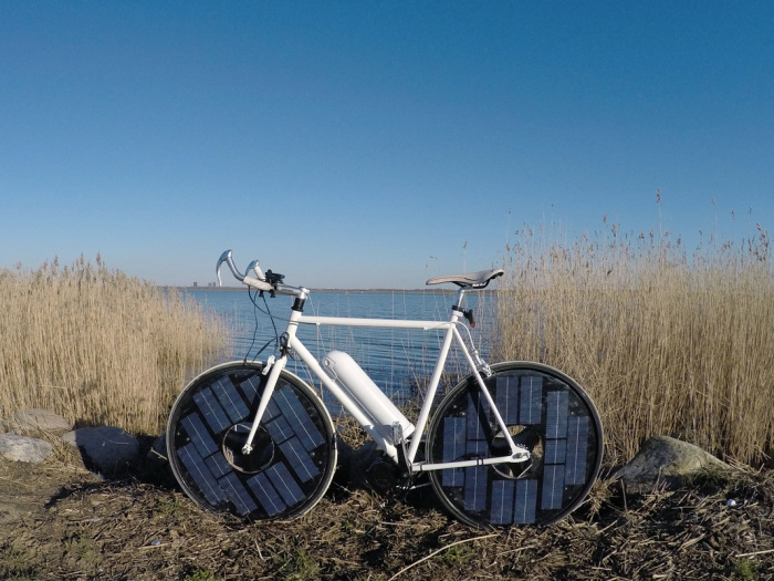В Дании создали велосипед, который приводится в движение энергией солнца (6 фото + видео)
