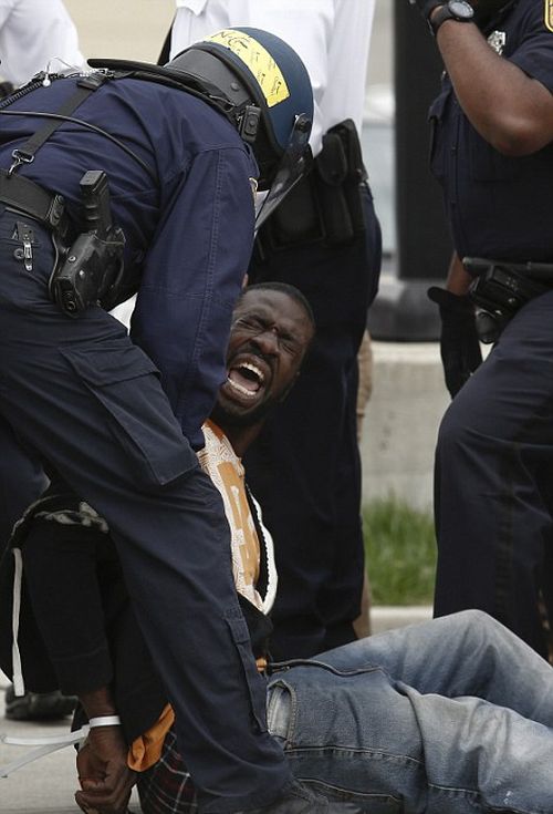 Из-за смерти афроамериканца в Балтиморе начались массовые беспорядки (30 фото)