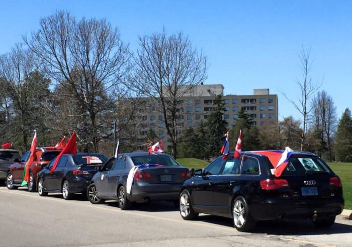 В Канаде устроили автопробег в честь 70-летия Победы (20 фото + видео)