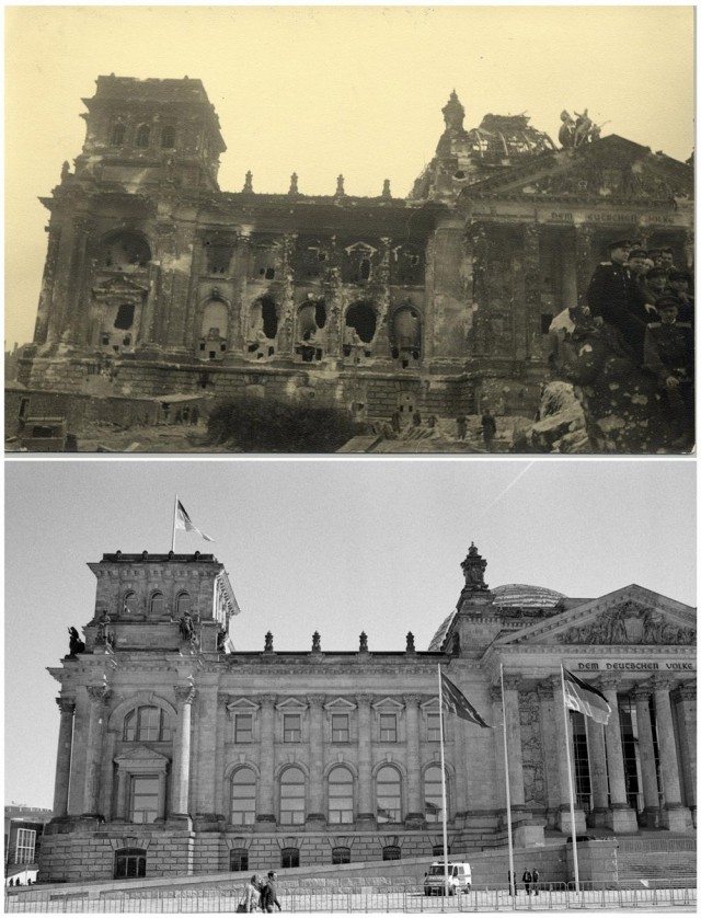Сравнительная фотоподборка Берлина в военное и мирное время (13 фото)
