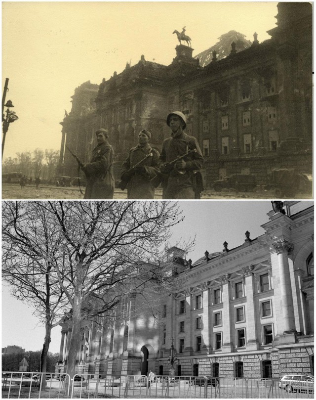 Сравнительная фотоподборка Берлина в военное и мирное время (13 фото)
