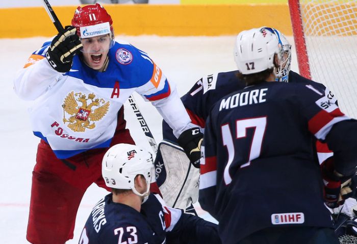Хоккей. Россия - США - 4:0 (10 фото)