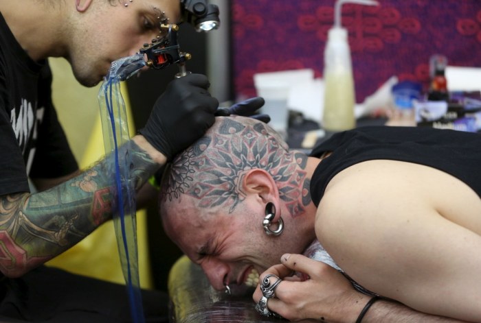В Лондоне прошел фестиваль любителей татуировок Great British Tattoo Show 2015 (14 фото)
