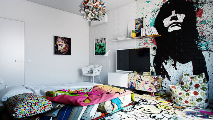 Двойная комната в исполнении украинского художника Павла Ветрова (6 фото)