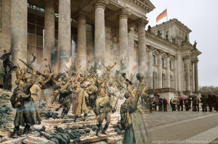 Фотореконструкция: Берлин в послевоенные годы и в наши дни (50 фото)