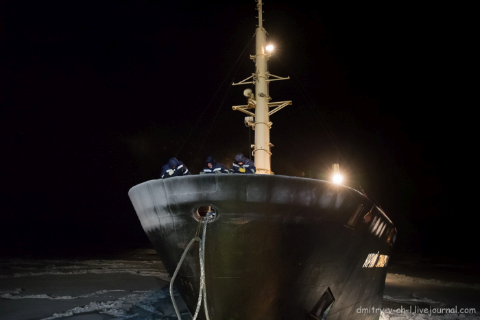 Зимнее судоходство в суровых условиях Арктики (21 фото)