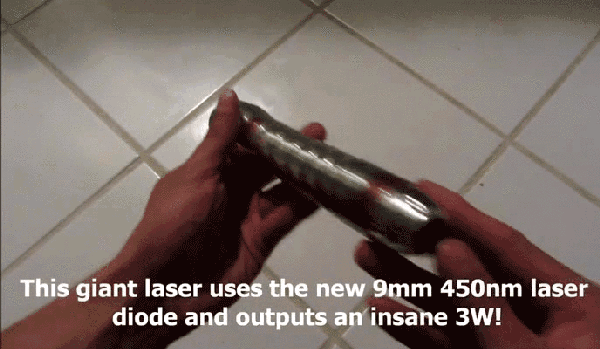 Мощный ручной лазер в действии (8 гифок)