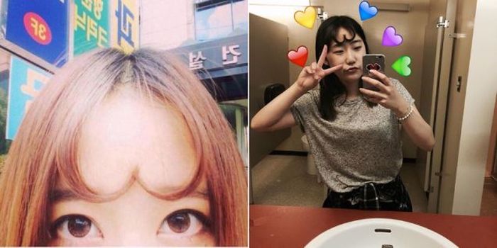 Челки в виде сердечек – новый тренд среди корейских девушек (14 фото)