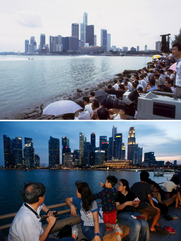 Фото Сингапура 50 лет назад и сейчас (9 фото)