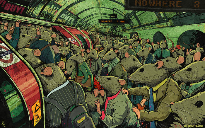 Современный мир в рисунках Стивена Каттса (16 рисунков)