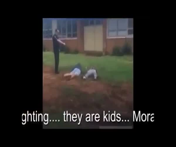 Американский полицейский разнял дерущихся школьников при помощи электрошокера