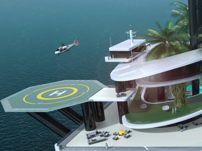 Миллиардерам предложили искусственный остров-пентхаус вместо яхт (10 фото)