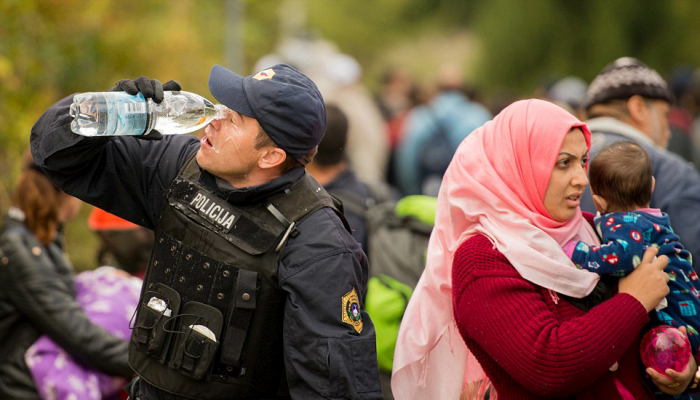 Словения просит полицейских у других стран ЕС, чтобы справиться с притоком беженцев (30 фото)