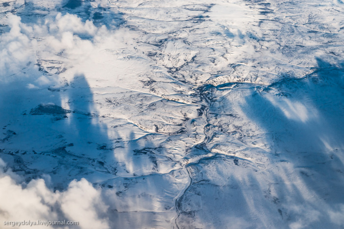 Восхитительный вид на север России из иллюминатора АН-24 (31 фото)