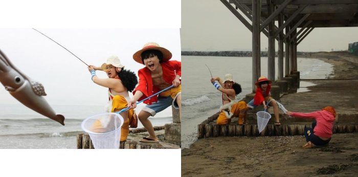 Ухищрения японских косплееров, помогающие им сделать эффектный снимок (24 фото)