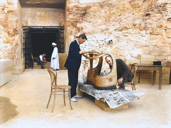 Вскрытие гробницы Тутанхамона, 1922 год (21 фото)