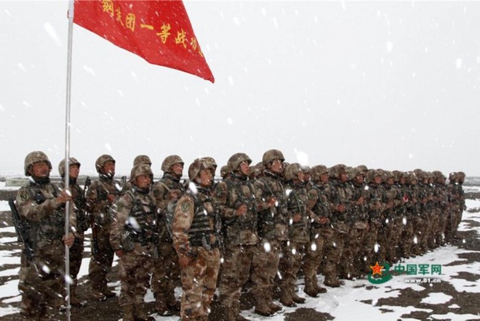 Зимние учения китайской армии (26 фото)