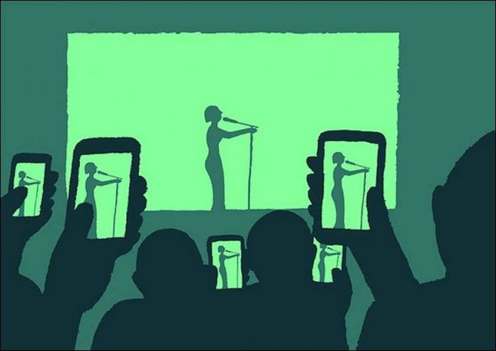Зависимость современного человека от смартфонов в рисунках Жана Жюльена (20 картинок)