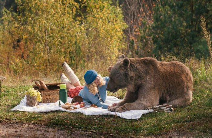 Фотосет пикника с медведем шокировал зарубежные СМИ и пользователей сети (16 фото + видео)