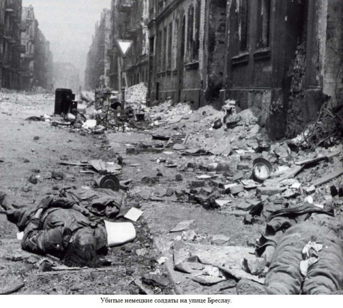 Тяжелые бои за немецкий город Бреслау (60 фото)