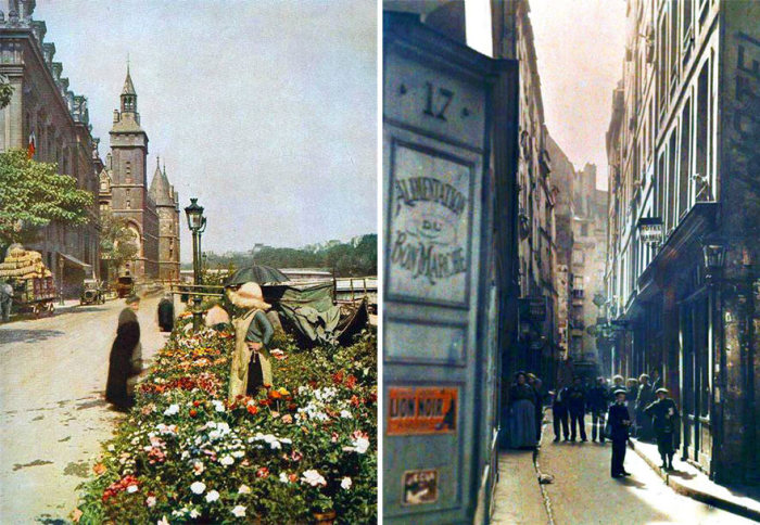 Редкие цветные снимки Парижа 100-летней давности (55 фото)