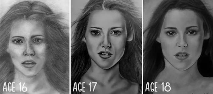 Эволюция рисунков взрослеющих художников (24 фото)