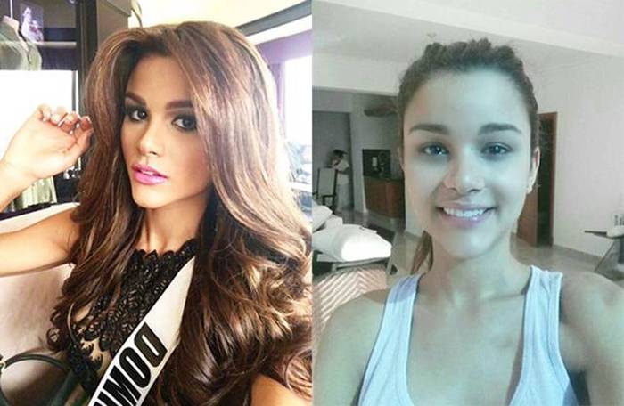 Очаровательные участницы конкурса красоты «Мисс Вселенная» с макияжем и без (10 фото)