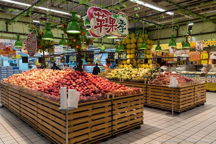 Крупный китайский супермаркет в провинциальном городе (32 фото)
