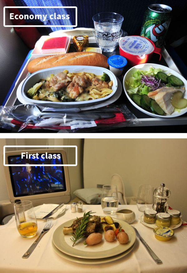 Чем кормят своих пассажиров различные авиакомпании (19 фото)