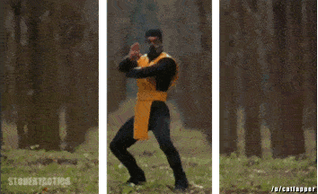Забавные фейлы в гифках с участием персонажей Mortal Kombat (14 гифок)
