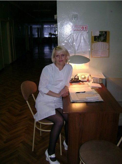 Русские медсестры в колготках