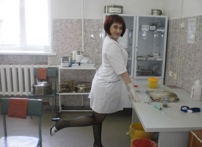 Русские медсестры в колготках