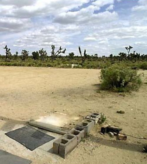 Одинокая телефонная будка посреди пустыни Мохаве (4 фото)