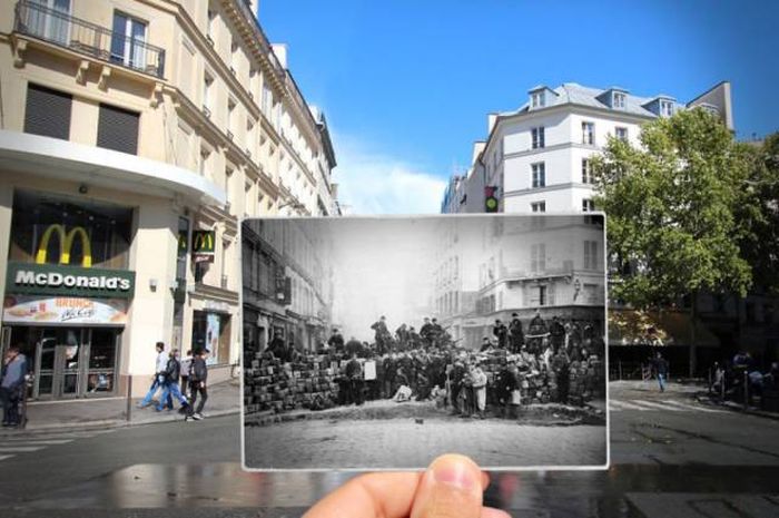 Прогулка по улицам Париже в компании ретро фотографий (16 фото)