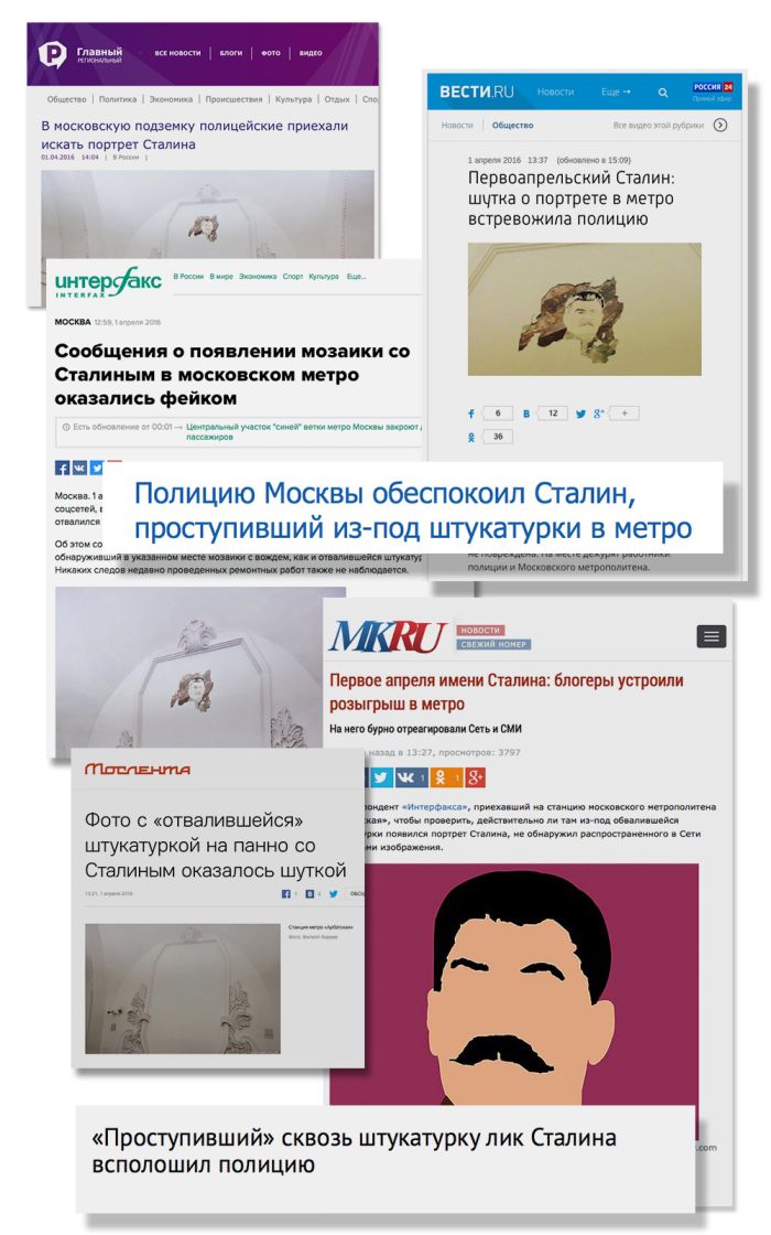 Как готовили первоапрельскую шутку с лицом Сталина в метро (13 фото + 4 видео)