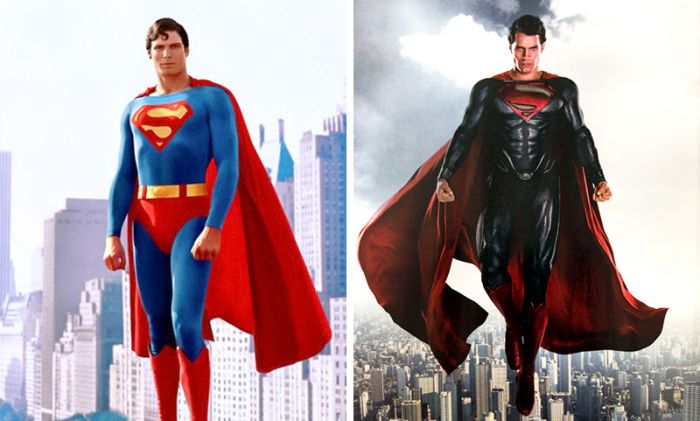 Известные супергерои тогда и сейчас (14 фото)
