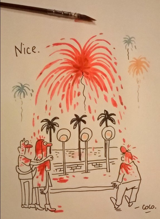 Художница журнала Charlie Hebdo нарисовала карикатуру на теракт в Ницце (фото)