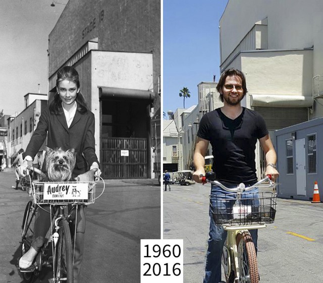 Житель Лос-Анджелеса показывает, как с годами меняются известные места из фильмов (21 фото)
