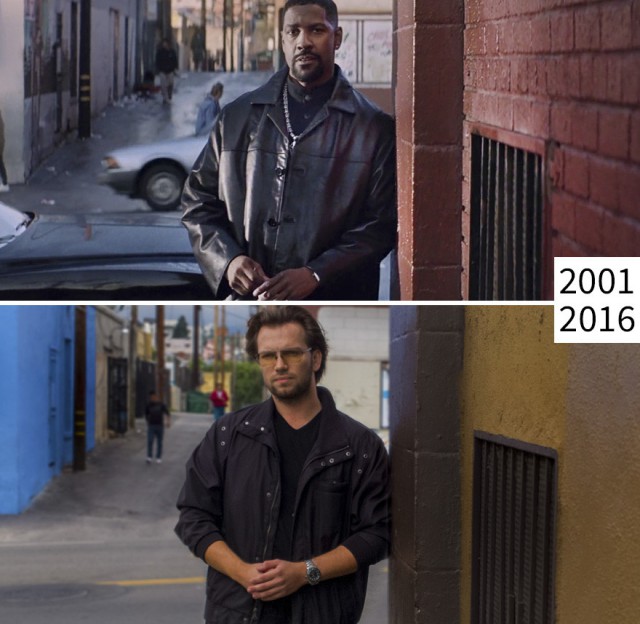 Житель Лос-Анджелеса показывает, как с годами меняются известные места из фильмов (21 фото)