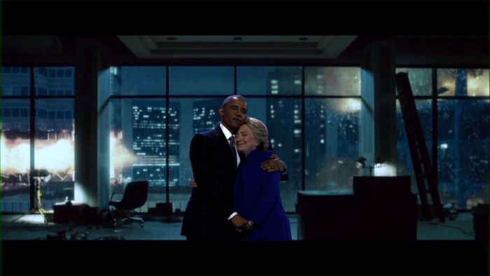 Барак Обама обнял кандидата в президенты США Хиллари Клинтон (18 фото)