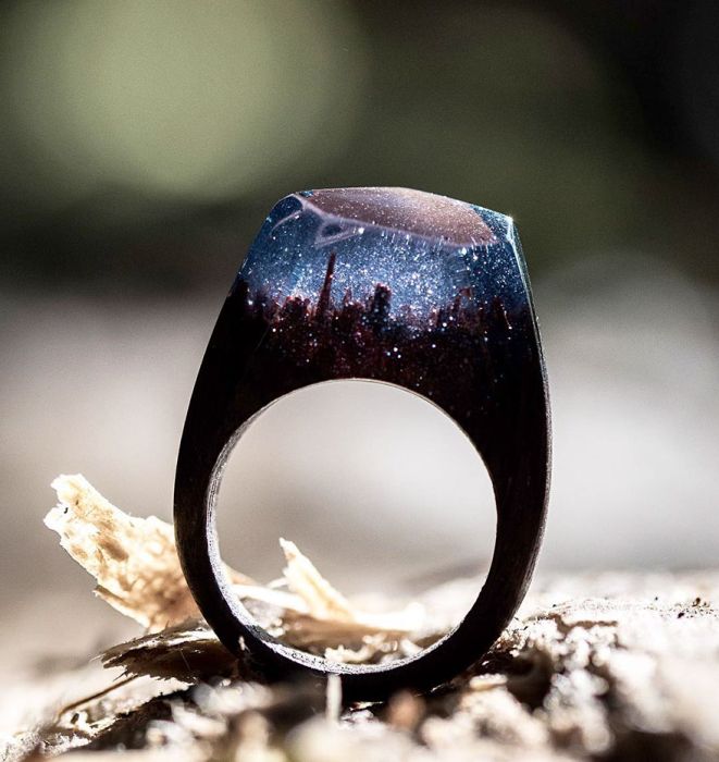 Оригинальные кольца из дерева (14 фото)