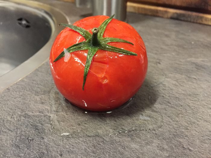 Как размораживается замороженный помидор (7 фото)