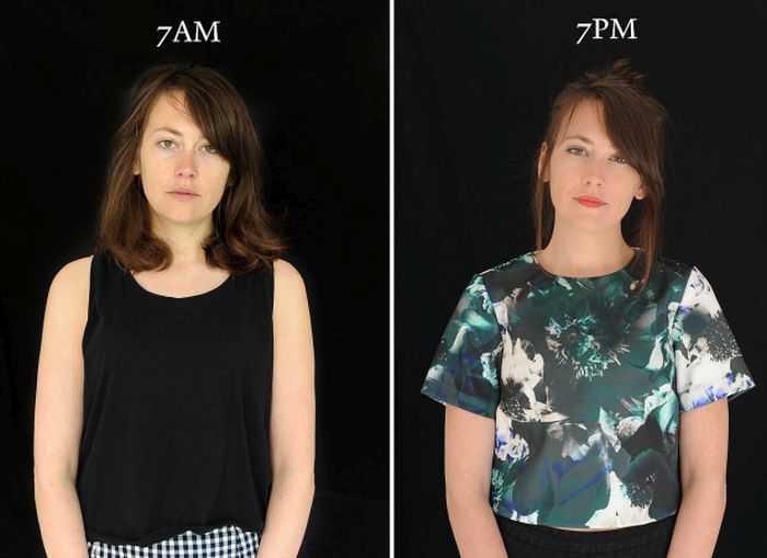 Как мы выглядим в 7 утра и 7 вечера (16 фото)
