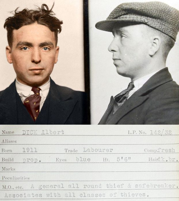 Цветные снимки британских преступников 1930-х годов (11 фото)